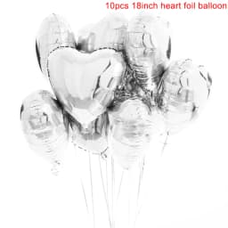 10pcs 18inch Rose Gold Love Heart Shape Foil Balloons Wedding Birthday Party Decorations Aluminum Foil Ballons Air Balls Globos
