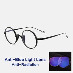Vintage Titanium Glasses Frame Men Korean Round Optical Myopia Prescription Eyeglasses Frame Women Luxury Brand Small Eyewear