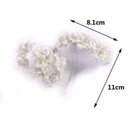2 Bouquet Mini Golden/Silver Artificial Plant Flowers Christmas Wedding Cake Gift Box DIY Wreath Deco Supplies cp3091