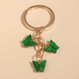 Cute Keychain Colorful Butterfly Key Ring Enamel Flying Animals Key Chains For Women Girls Handbag Accessorie Handmade Jewelry
