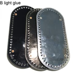25x12cm Bag Bottom Oval Leather Bottoms with Holes Bag Accessories Handmade PU DIY Part for Handbag Crossbody Messenger Bags