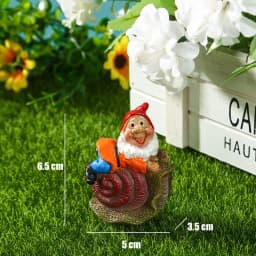 Creative 1pcs Mini Gnome Snail Funny Resin Dwarfs Statue Cute DIY Bonsai Decoration For Desk Garden Sculpture Decor Dropshipping