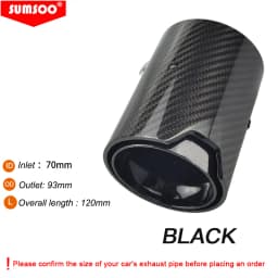 1PCS SUMSOO Fit for M2 F87 M3 F80 M4 F82 F83 Exhaust Modified Suitable Cars Carbon Fiber Tail Muffler Black Pipe Tips