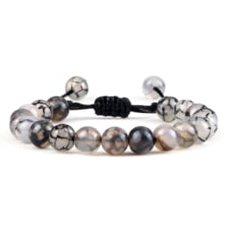 Men Energy Beads Bracelet Adjustable Natural Stone Agates Onyx Charm Bracelets Chakra Healing Women Yoga String Bangles Jewelry