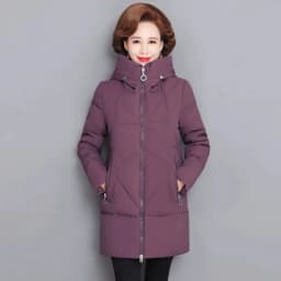 2025 New Winter Padded Jacket Mother Mid-Aged and elderly female Long Cotton-Padded Jacket Thick Parkas Mother Down Cotton Coat