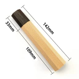 1piece Japanese Style Octagonal Handle for Kitchen Knife Handle,Beech Wood + Ebony Wood Knife Handle, Fish Raw Knife Handle