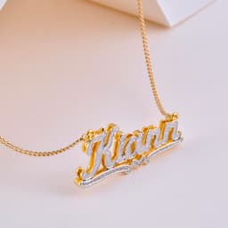 DUOYING Custom Double Gold plated Nameplate Two color Tone Necklace Personalized Double Names Choker For Valentine's Day Gift