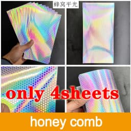Royal Sissi New Developed 6 Optional Colors Holographic Fish Skin Tape Fish Scale Adhesive Rainbow Film Waterproof Lure Sticker