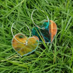 FishSheep Colorful Acrylic Geometric Star Moon Butterfly Drop Earrings For Women Cute Transparent Laser Dangle Earrings Jewelry