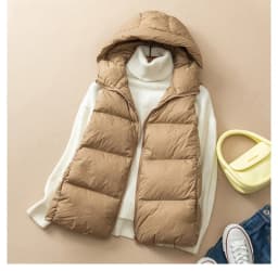 SEDUTMO Winter Duck Down Jacket Women Short Warm Thick Hooded Vest Female Slim Quilted Sleeveless For Spring ED1820