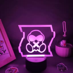 Game Rainbow Six COD Gas Mask 3D Lamps Led RGB Neon Night Light Birthday Cool Gift For Friend Bed Room Table Colorful Decoration
