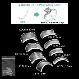4pcs/lot Transparent Spiral Based Ring Tools Spring Coil Ring Size Adjuster Guard Tightener Reducer Resizing Tool For Jewelry