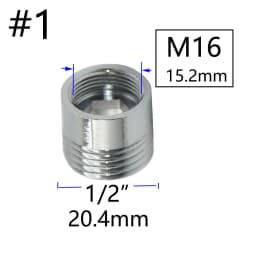 Brass Silver M16 M18 M24 M28 To 1/2 Male Threaded Connector For Faucet Conversion Connector Repair Garden Tap Fittings 1Pcs