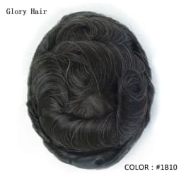0.12-0.14mm Injected Male Hair Prosthesis Injection Thin Skin Toupee Man Wigs Human Hair Men's Capillary Prothesis For Hair Loss