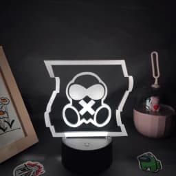 Game Rainbow Six COD Gas Mask 3D Lamps Led RGB Neon Night Light Birthday Cool Gift For Friend Bed Room Table Colorful Decoration