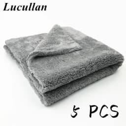 Lucullan 40x40cm 500GSM Super Soft Edgeless Microfiber Towel Car Care Polishing Buffing Finishes Light Gray Rags