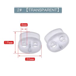 New 10pcs Cord Lock Plastic Stopper Cord Ends Toggles Clip Buckle Button Clear Frost Shoelace Sportswear DIY Bag Accessories
