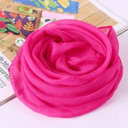 Korean Solid Color Chiffon Square Silk Scarf 70x70CM Summer Sunscreen Thin Transparent Gauze Neck Protection Woman's Shawl P71