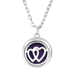 Fashion Aromatherapy Diffuser Star Moon Necklace Stainless Steel High Quality Heart-Shaped Essential Oil Lockets Pendant Jewelry