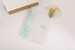 A6/A5 Pink Blue Purple Binder Notebook Cover & Photo Sticker Collect Book Diary Agenda Planner Paper School Stationery
