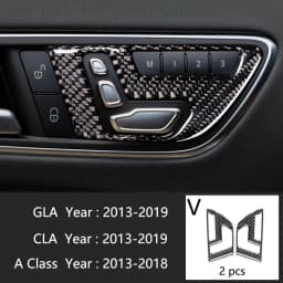 Carbon Fiber For Mercedes A GLA CLA Class W176 X156 C117 Car Interior Gearshift AC CD Panel Door Armrest Cover Trim Accessories