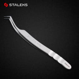 1pc STALEKS Pro High-precision Stainless Steel TE Series Straight Curved Tweezers Grafting Eyelashes Extension Makeup Tool