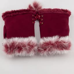 Female Rabbit Hair Wrist Gloves Fingerless Computer Typing Mittens Winter Women Suede Leather Warm Thick Cashmere Gloves G58