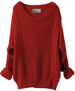 Clearance Wool Women Knitted Sweater Winter Bat Long Sleeve Pullover Autumn Female O-Neck Solid Jumper Loose Casual Top Clothing