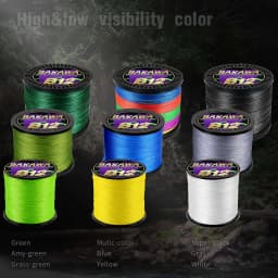 BAKAWA X12 X8 Super Strong 12 Strands 8 Strands Braided Fishing Line 300M 500M Multifilament PE Line Saltwater Fishing Tackle