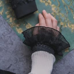 Gothic Retro Black Detachable Sleeve Fake Cuffs Multi Layer Lace Patchwork Princess Sweater Decorative Wristband Dropshipping