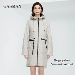 GASMAN 2022 New Women's autumn coat long Thin Cotton parka casual fashion ladies trench high quality spring jacket 81872