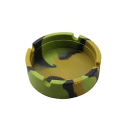 Silicone World Portable Silicone Round Ashtray Durable Soft Eco-friendly Ashtray High Temperature ResistanceAnti-fall Anti-slip