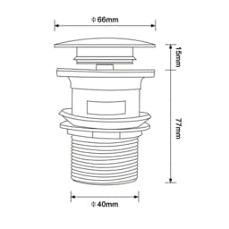 Smesiteli Bathroom Bath Pop Up Drain Stopper Rose Gold Polished Anti-Corrosion Durable With OverFlow Hole Basin Sewer Plug