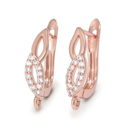 New DIY Earrings Clasps Hooks for Woman Handmade Jewelry Making Accessories Gold Color Brass Zircon Earrings Hook
