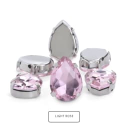 Drop Shape Glass Rhinestones With Claw White K Metal Base Buckle Sew On Crystal Stone Strass Diamond Rhinestones For Needlework