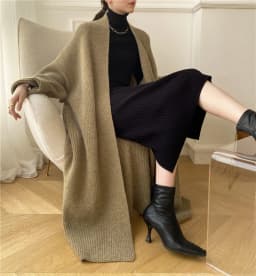 LMQ NEW 2020 Fall Winter Women Long Warm Wild Loose Knitted Cardigan Ladies Elegant Oversize Sweaters Fashion Thick Coat
