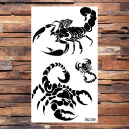 Black Scorpion Temporary Tattoos For Adults Men Realistic Dragon Wolf Tiger Thorns Fake Tattoo Sticker Hand Leg Tatoos Creative