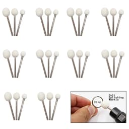 Wool Felt Buffing Wheels Mounted Mandrel Polishing Wheel Buff Set Jewelry Watch Polish Dremel Accessories Power Rotary Drill Too