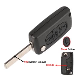 jingyuqin 2/3 Button Flip Fob Car key Case Shell for Peugeot 207 307 308 407 607 807 Partner Citroen C2 C3 C4 C5 C6 Xsara