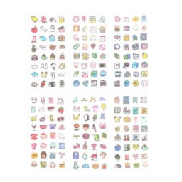 6Sheets/Pack Cute small objects Decoration Scrapbooking Stickers Transparent PVC Stationery Planner Stickers