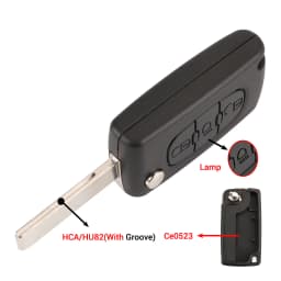 jingyuqin 2/3 Button Flip Fob Car key Case Shell for Peugeot 207 307 308 407 607 807 Partner Citroen C2 C3 C4 C5 C6 Xsara