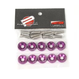 M6 Aluminum 10 Pcs/Pack Car Modified Hex Fasteners Fender Washer JDM Bumper Engine Concave Screws