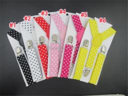 BD006-S 2.5*65CM Baby suspenders Dot print 11 colors adjustable kids pant suspenders for 1-8 years boys and girls free shipping