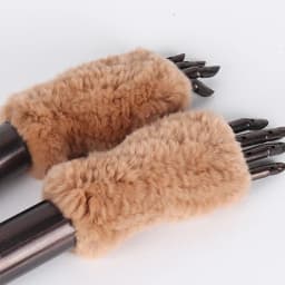 New Women 100% Real Genuine Knitted Rex Rabbit Fur Mittens Winter Warm Lady Real Fur Fingerless Gloves Handmade Knit Fur Mitten