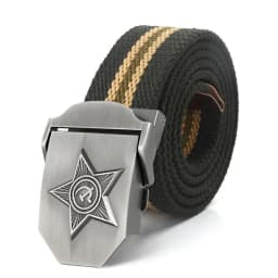 SupSindy Men&Women Canvas Belts 3D Five Rays Star Army Military Tactical Belt CCCP Patriotic Soldiers Male Strap Jeans Waistband
