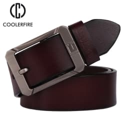 New Coolerfire Genuine Leather Belts for Men Brand Male Pin Buckle Jeans Mens Belt Luxury Designer High Quality Leather Belt