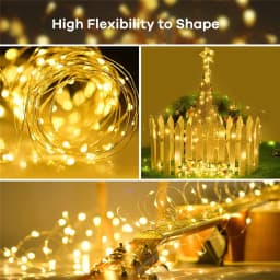 12V 10M 20M 30M 50M Holiday LED String Light Copper Wire Starry Rope Waterproof Flexible Fairy Lights Party Garde+Power Adapter