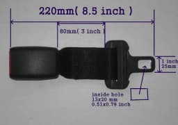 Extension Extender For 25mm Wide Buckle Add 220mm Length