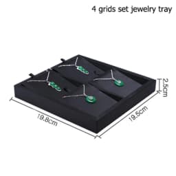 Superior Black PU Leather Ring Jewelry Display Tray Insert Charm Pendant Earring Accessories Bracelet Storage Stand Holder Shelf