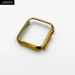 URVOI case for Apple Watch series 4 5 6 7 8 9 electroplating shiny Plastic bumper hard frame cover for iWatch Ultra-thin case